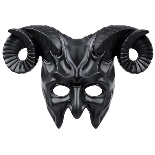 MCJC Devil Goat Horned Mask Halloween Cosplay Props