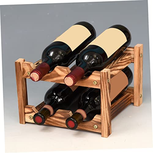 Casier à bouteilles de vin en bois créatif et élégant pour salon - 4