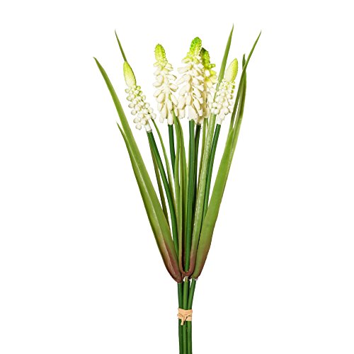 Kunstblumen MUSCARI Bund 30 cm. Bund mit 5 Traubenhyazinthen. Creme -48