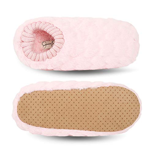 Image of Jessica Simpson Women's and Girl's Plush Fleece Lined Slipper Socks with Anti-Slip Sole- Mommy & Me Set Options