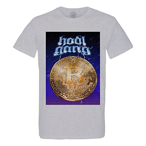 T-Shirt Homme Crypto HODL Gang en Coton Bio col rond pour passionné de Bitcoin et trading