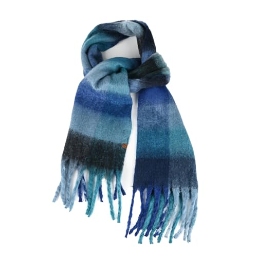 C.C Fall Winter Solid and Multicolored Woven Knit Scarf for Women