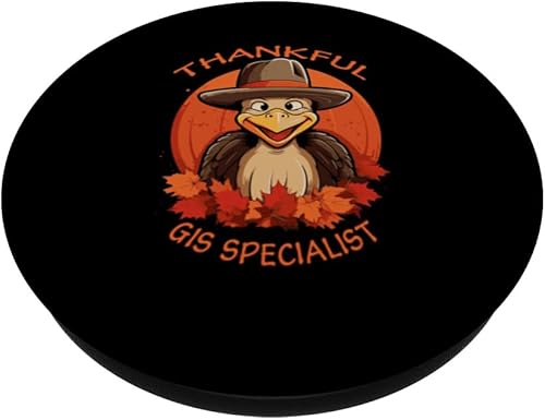 Miniatura 2 de GIS Specialist Funny Thanksgiving Turkey & Fall PopSockets Standard PopGrip