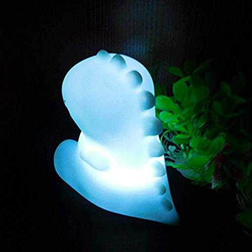 Lámpara de noche LED dinosaurio de silicona para bebé miniatura 6