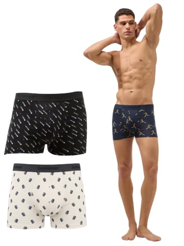 Image of Bummer Men's Premium Cotton Underwear | Fine Combed Cotton with Elastane for Stretch | Ultra Breathable Innerwear | Soft Fabric & No-Roll Waistband | Printed Trunks & Inner Combo for Men