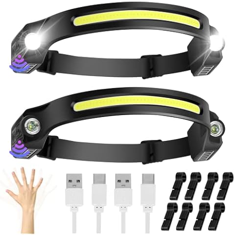 JIASESCS Rechargeable Motion Sensor Head Torch Cover