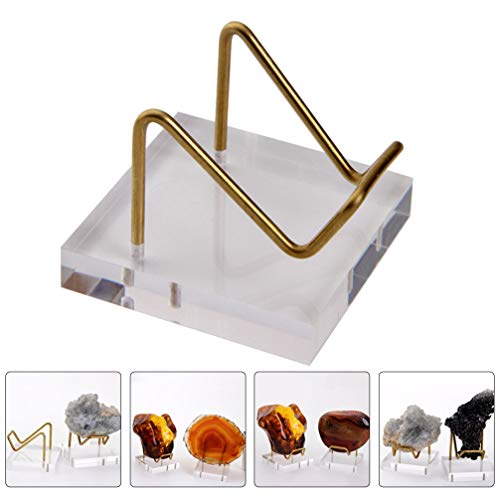 VILLCASE Acryl Display Stand Crystal Acryl Basis Met Metalen Rek Creatieve Weergave Base Sieraden Houder Edelsteen… - Image 8