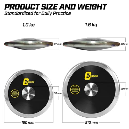 AKABIKE Throwing Discus - Official Track and Field High Spin, Low Spin Discus for High School and College Throwers - Outdoor Practice and Competition Discus (1.0KG / 1.6KG / 2.0KG)