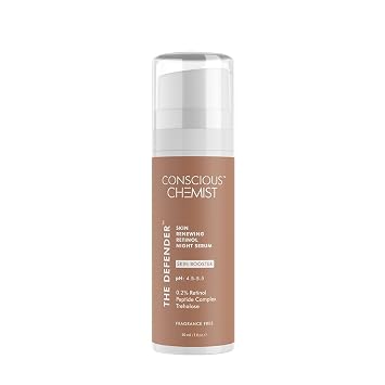 Conscious Chemist Multi Peptide & 0.2% Retinol Serum | Anti Aging Serum | Boosts Collagen & Reduces Fine Lines, Wrinkles | Probiotics & Cica Water | Fragrance Free, Cruelty Free | 30ml