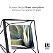 Umbra Prisma Picture Frame, 4x4 Photo Display for Desk or Wall, Black