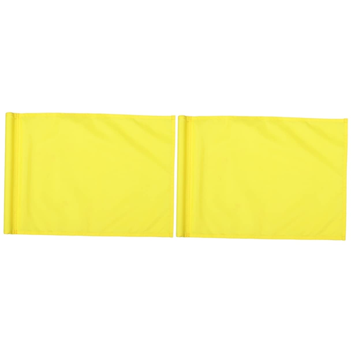 BESPORTBLE 2pcs Yellow Practice Flag for Golf Putting Cloth Design Easy Mounting Insert for Training and Course Marking