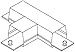 WIREMOLD AL2415 Tee Fitting,Gray,Aluminum