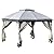 Grey 10' X 12' Outdoor Gazebo Canopy with Solid Steel Frame, Double Vented Roof and Zippered Mesh Sidewalls for Deck Living Area Patio Canopy, Grey, Frame Garden Recreation