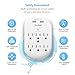 6-Outlet Surge Protector, Wall Outlet Extender Multi Plug Outlet Wall Adapter with 2 USB Charging Ports 2.4 A, 490 Joules, ETL Listed for Home, School, Office
