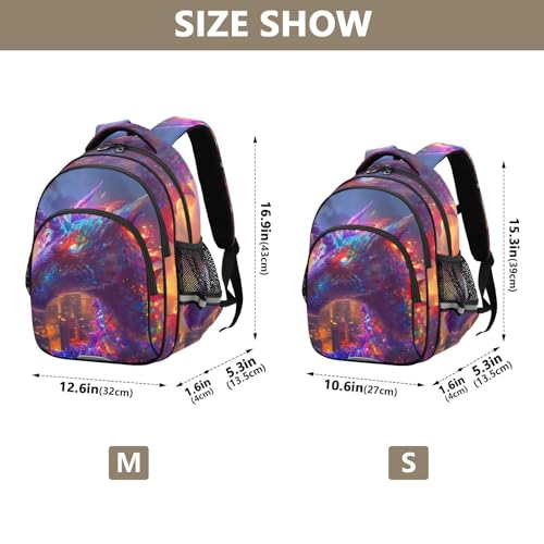 Unicorn Dragon Backpack for Kids 8-14 Years Boys Girls School Bookbag Daypack M 202b56164