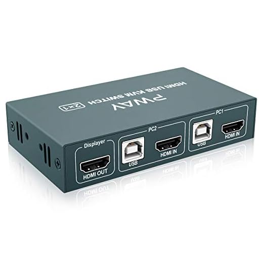 KVM Switch HDMI 2 Port Box,Hotkey Switch,UHD 4K@30Hz & 3D & 1080P Supported, No Power Adapter Required, with 2 USB and 2 HDMI Cables