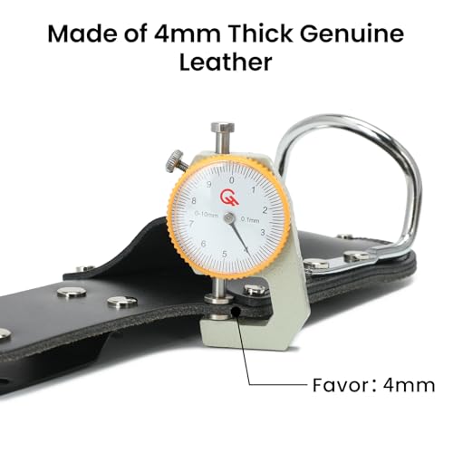 Image of Hammer Holder,Hammer Holder for Belt,Tool Holder Pliers Holster Knife Holster, Hammer Holster Made with Genuine Leather and Heavy-Duty Steel,for Construction Electrician Carpentry Garden Pruning.