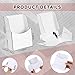 Dianelhall 25 Pcs Corrugated Trifold Brochure Holder 4.33 x 5.51 Inch, Rack Card Holder Literature Paper Flyer Display Stand Bookmark Display for Magazine, Pamphlet, Booklets, Menu, Offices