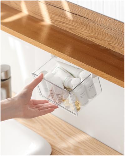 BALUCA Small Clear Stackable Storage Drawers