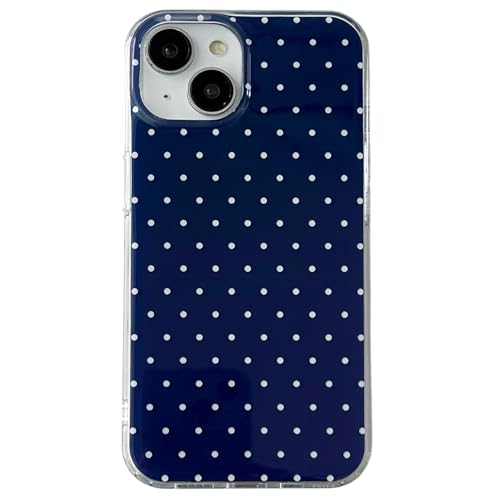 Protection iPhone 11 fine antichoc motif pois bleu marine
