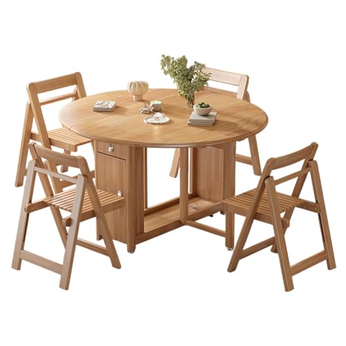 �S���̖ؐ� �܂肽���݊ی`�_�C�j���O�e�[�u�� 4�l�p �֎q�Z�b�g ��]�L���X�^�[�t�� ���a120cm 130cm 140cm �R���p�N�g���@�\ �ȃX�y�[�X(�i�`������,���a1.4m)