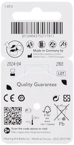 Image of Power One P10 Hearing Aid Battery (6 X 1 Pack) 6 Pcs