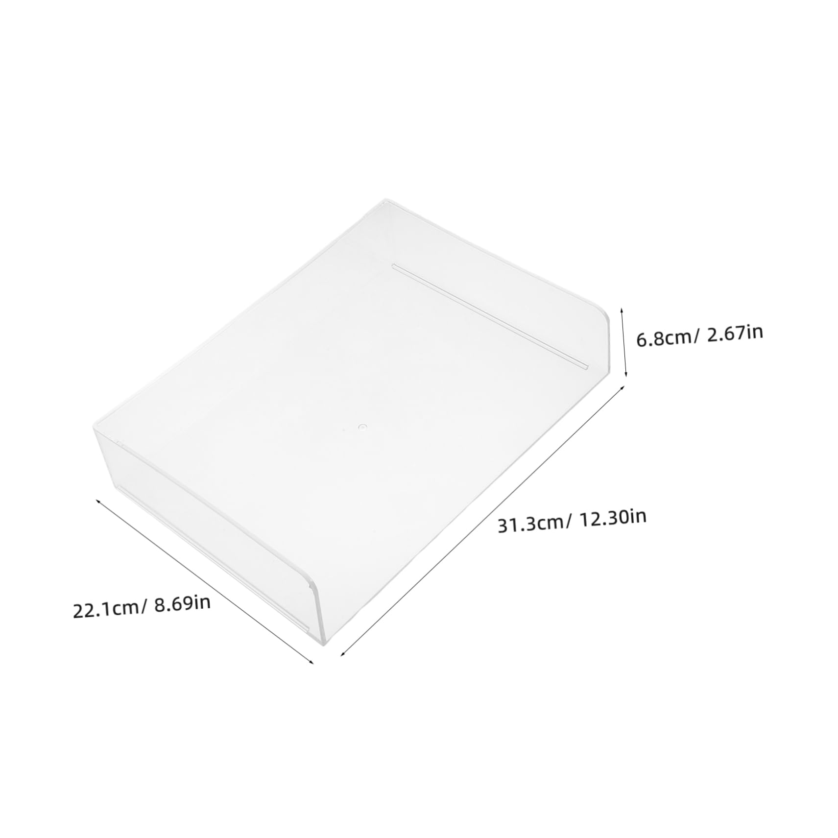 Bureau en acrylique – Bac à documents empilable pour fournitures de bureau à domicile, porte-documents, lettres et papier, solution de rangement élégante pour un espace de travail efficace