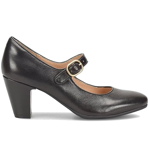 SHODENSE Women Retro Kitten Heel Mary Jane Pumps Shoes Round Closed Toe Ankle Strap Dress Sandals Chunky Block Mid Heel Two-tone Burnished Mary Janes Lolita Shoes Office Ladies Wedding Party 4-11 M US2