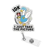 ZyvSyldrin Silver Glitter Goose Badge Reel