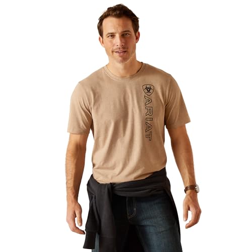 Image of ARIAT Men's Vertical Logo Graphic Short Sleeve T-Shirt