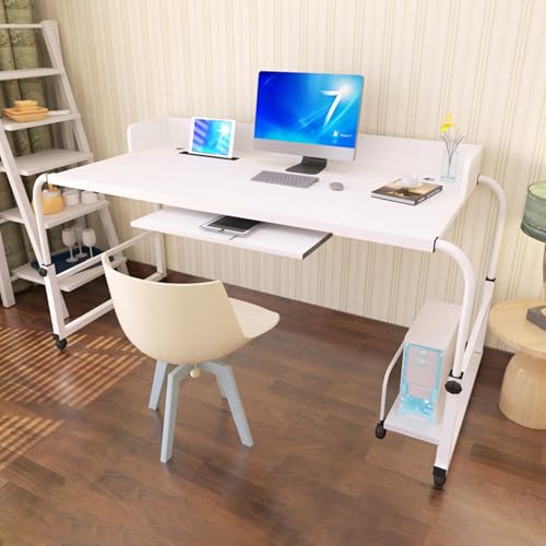 Table de lit à roulettes pour ordinateur portable et bureau debout médical