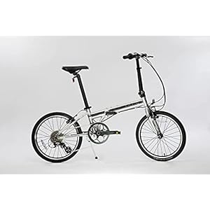 ZiZZO Liberte 23lb Lightweight Aluminum Alloy 20-Inch 8-Speed Folding Bicycle with Quick Release Wheels (Sliver/Black)