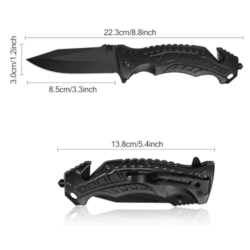 Miniatura 3 de Honzin Navaja Plegable 5 En 1 Cuchillo Multiusos Navaja De Bolsillo Cuchillo Plegable Para Camping, Cuchillo Plegable Ordinario Manual
