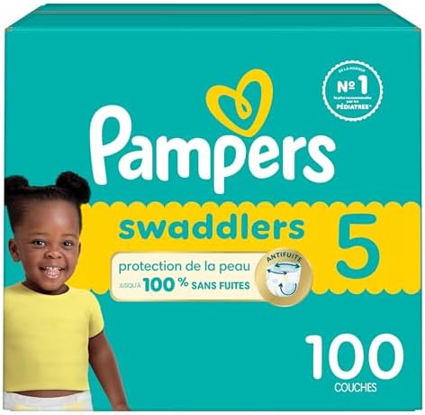 Pampers, Swaddlers Diapers, Ultra Absorbent Disposable Infant Diaper, Size 5 (12.25+ kg), 100 Count - 1