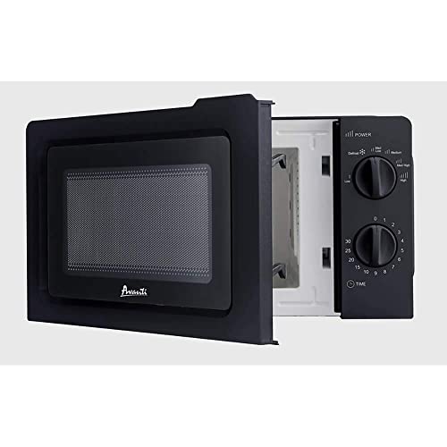 Avanti Mm07K1B Microwave Oven 700-Watts Compact Mechanical With 5 Power Settings, Defrost, Full Range Temperature Control And Glass Turntable, Black #TOP1