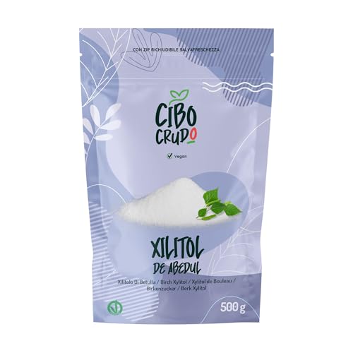 Xilitol de Abedul - 500g. Xylitol Alternativa al Azucar da Abedules Finlandeses. Azúcares Bajo Índice Glucémico. Edulcorante en Polvo.