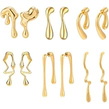 NEWITIN 6 Pairs Flower Earrings for Women Hypoallergenic Earring Pearl Leaf Floral Tassel Earring Statement Long Flower Dangle Earrings for Women