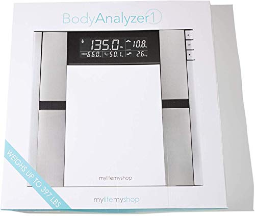 My Life My Shop Digital Body AnalyzerScale- Scale forbody weight, Body Fat, Muscle Mass, Bone Density, Water Weight, 397 Pound Capacity, Gray - Thumbnail 3