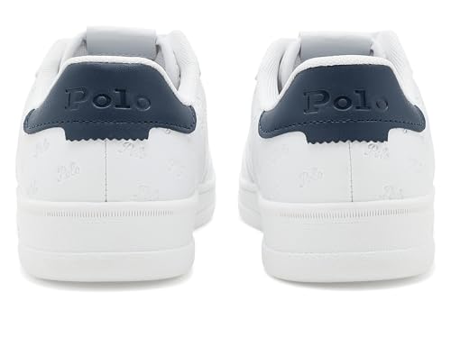 POLO RALPH LAUREN Boys Masters Court (Big Kid) White/Navy 4 Medium