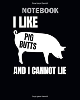 Notebook: pork butt design for bbq lovers - 50 sheets, 100 pages - 8 x 10 inches