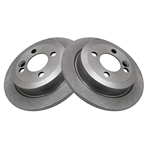 Image of TRQ Rear Ceramic Brake Pad and Rotor Set