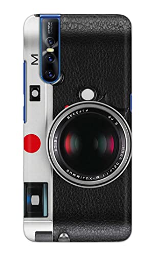 Image of Printed Hard Back Cover Case for Vivo V15 Pro Back Cover (Vintage Camera) -1302