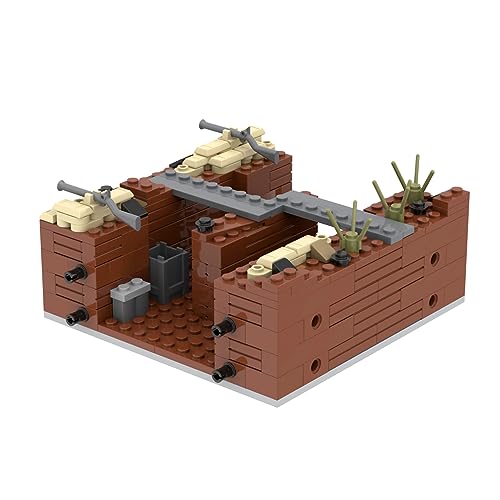 Image of WW2 Charge Point Military Building Block Set (221 Pieces) Suitable for Military Action Mini-Figures Combat Scenarios