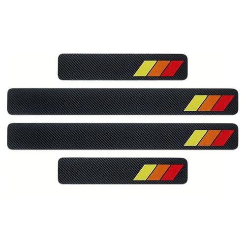AAZENG 4 Piezas Protectores Umbral Puerta Coche para Fiat 500 2007-2023 2024 2025 110 500 312 312C,Tira Umbral Coche,Barra De Umbral del Automóvil Antiarañazos,Protector Barra De Umbral De Puerta