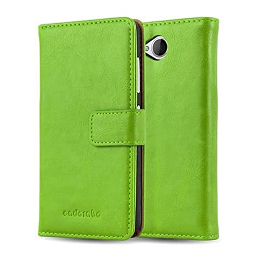 Cadorabo Custodia Libro per Nokia Lumia 650 in Verde Erbe - con Vani di Carte, Funzione Stand e Chiusura Magnetica - Portafoglio Cover Case Wallet Book Etui Protezione