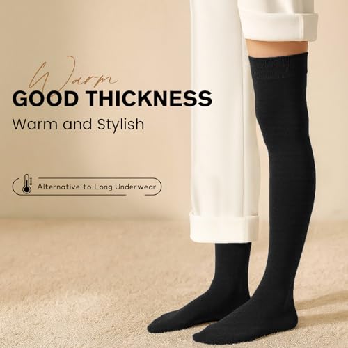 Azue Women Non Slip Thigh High Socks Fashion Tube Stockings above Knee Cosplay Socks4