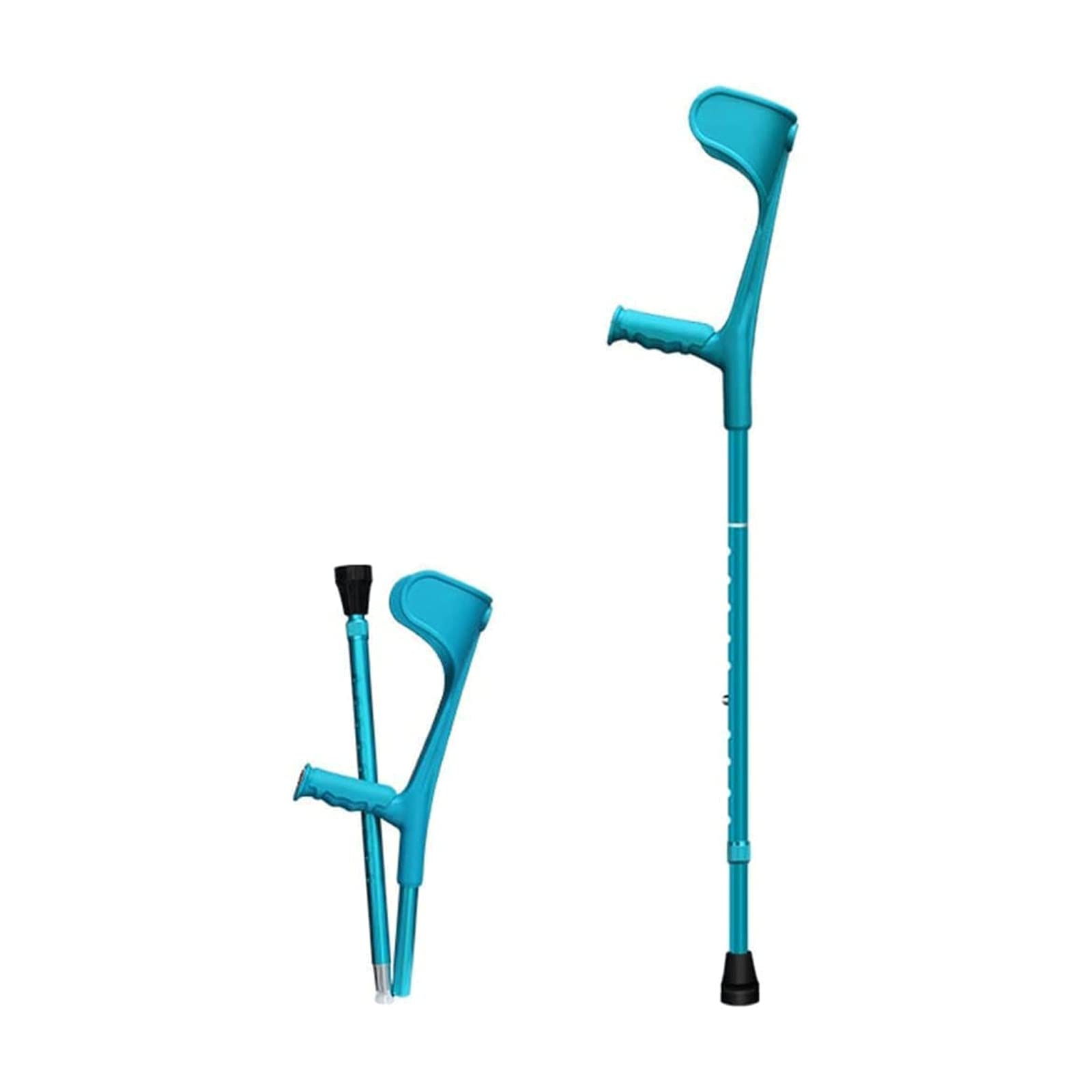 Seguridad Muletas Muletas de antebrazo, Bastones de Aluminio, telescópicos, Plegables, Medias Mangas, Codos, Bastones para Caminar, 10 Bastones Ajustables en Altura Cómodo