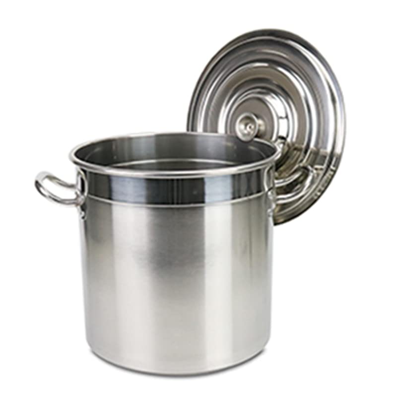 Marmite fruits de mer en inox avec panier-filtre et couvercle 27L-63L