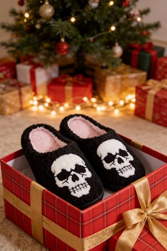 Image of Halloween Christmas Slippers Holiday Slipper House Shoes Home Slipper for Women Fuzzy Outdoor Indoor Bedroom Slippers