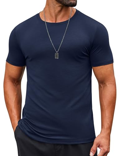 COOFANDY Men's T Shirt Short Sleeve Crew Neck T-Shirts Casual Summer Classic Basic Tees
